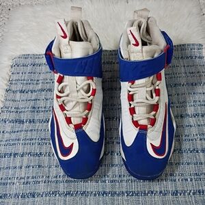Nike Air Griffey Max 1 Kids Blue and White High-Top Sneakers Size 6 Big Kid